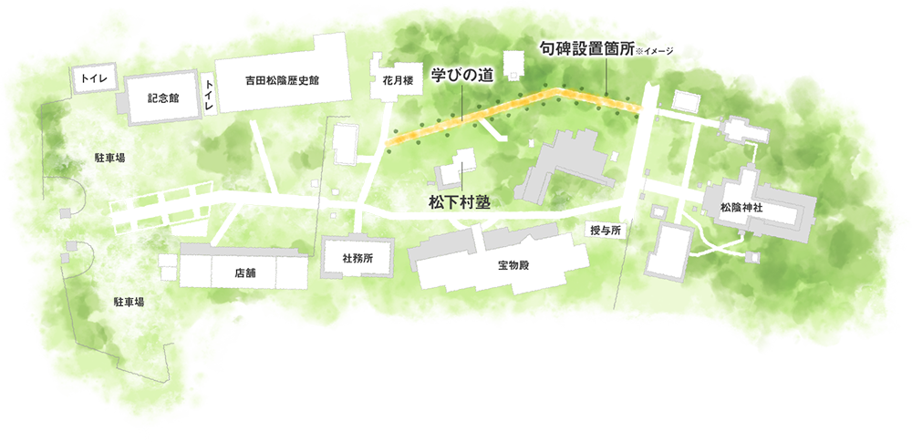 学びの道とその周辺図